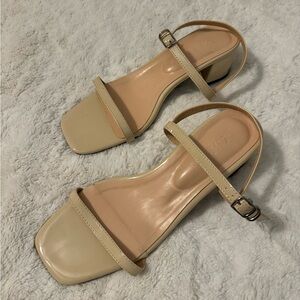 strappy low block heels